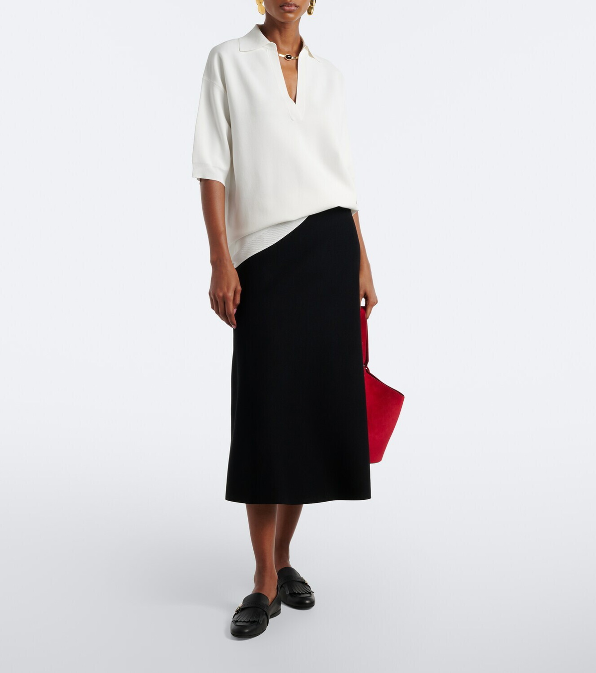 Max Mara Knitted A-line midi skirt
