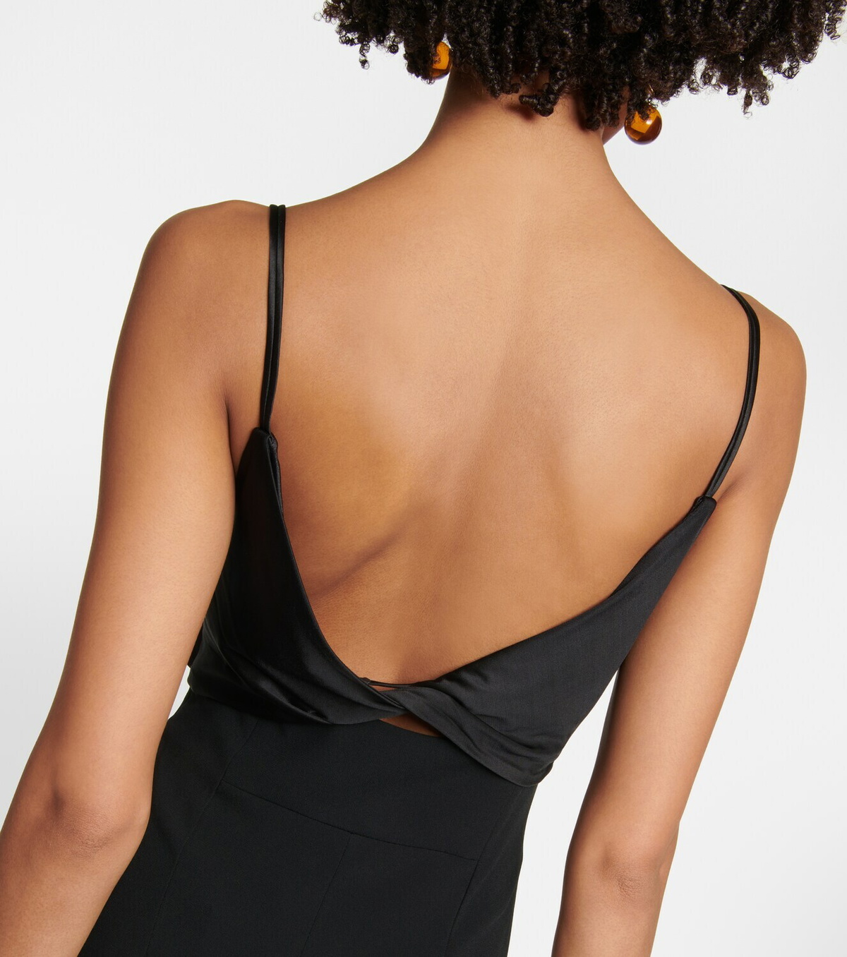 Galvan Prism satin-trimmed crêpe jumpsuit