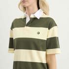 Coperni Women's Striped Polo Top in Green Yellow