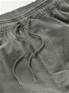 WTAPS - Seagull 04 Straight-Leg Cotton-Blend Corduroy Drawstring Trousers - White