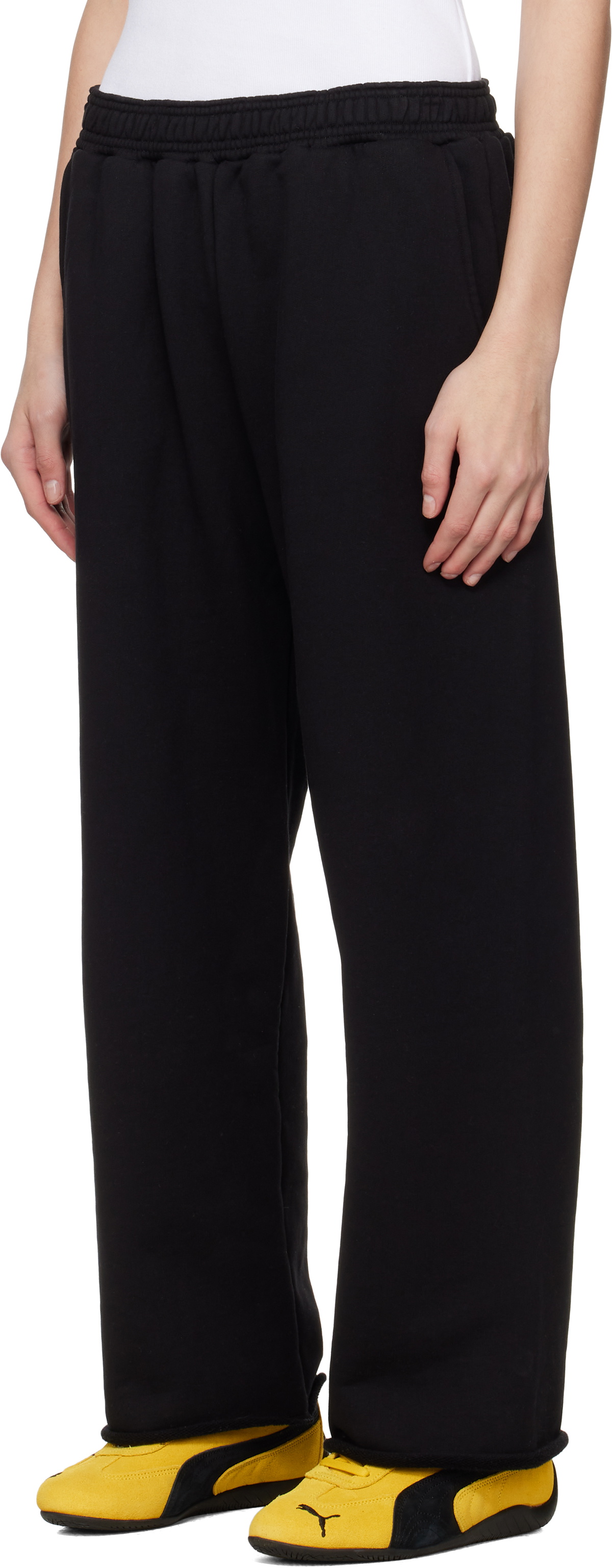 Prototypes Black '07' Cropped Lounge Pants
