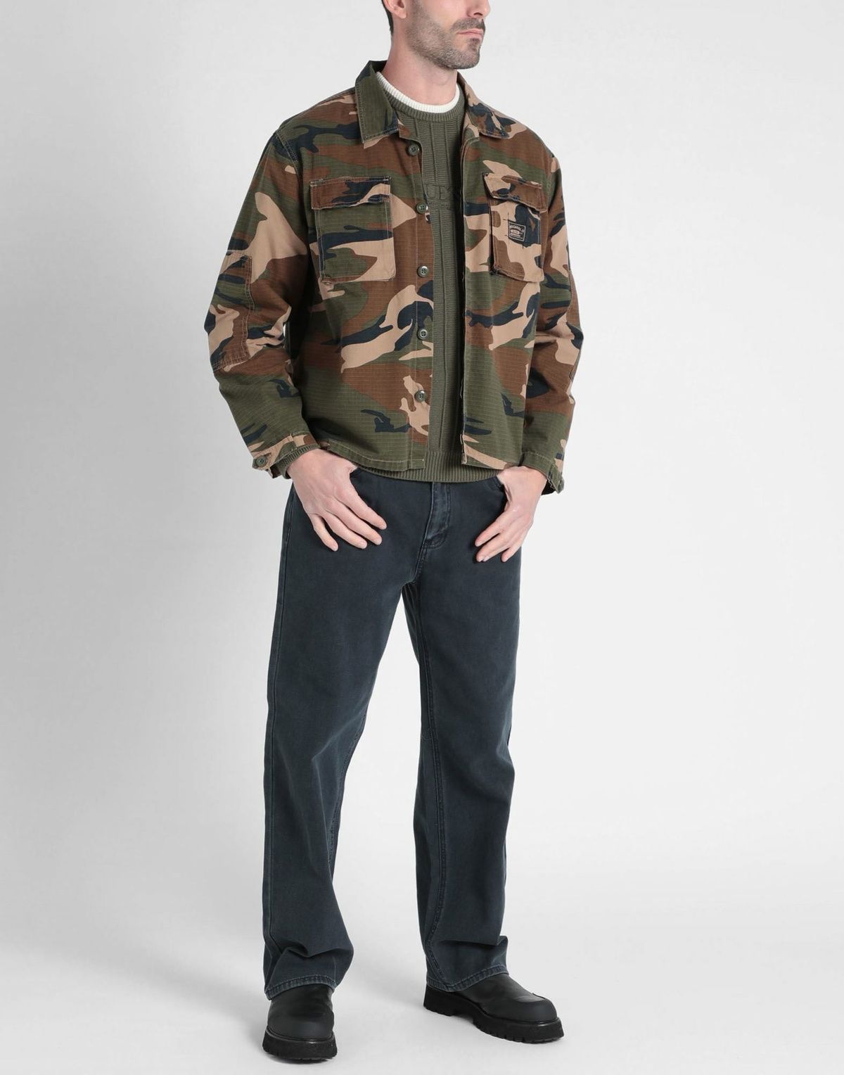 Guess Mens Shirt Military in Green