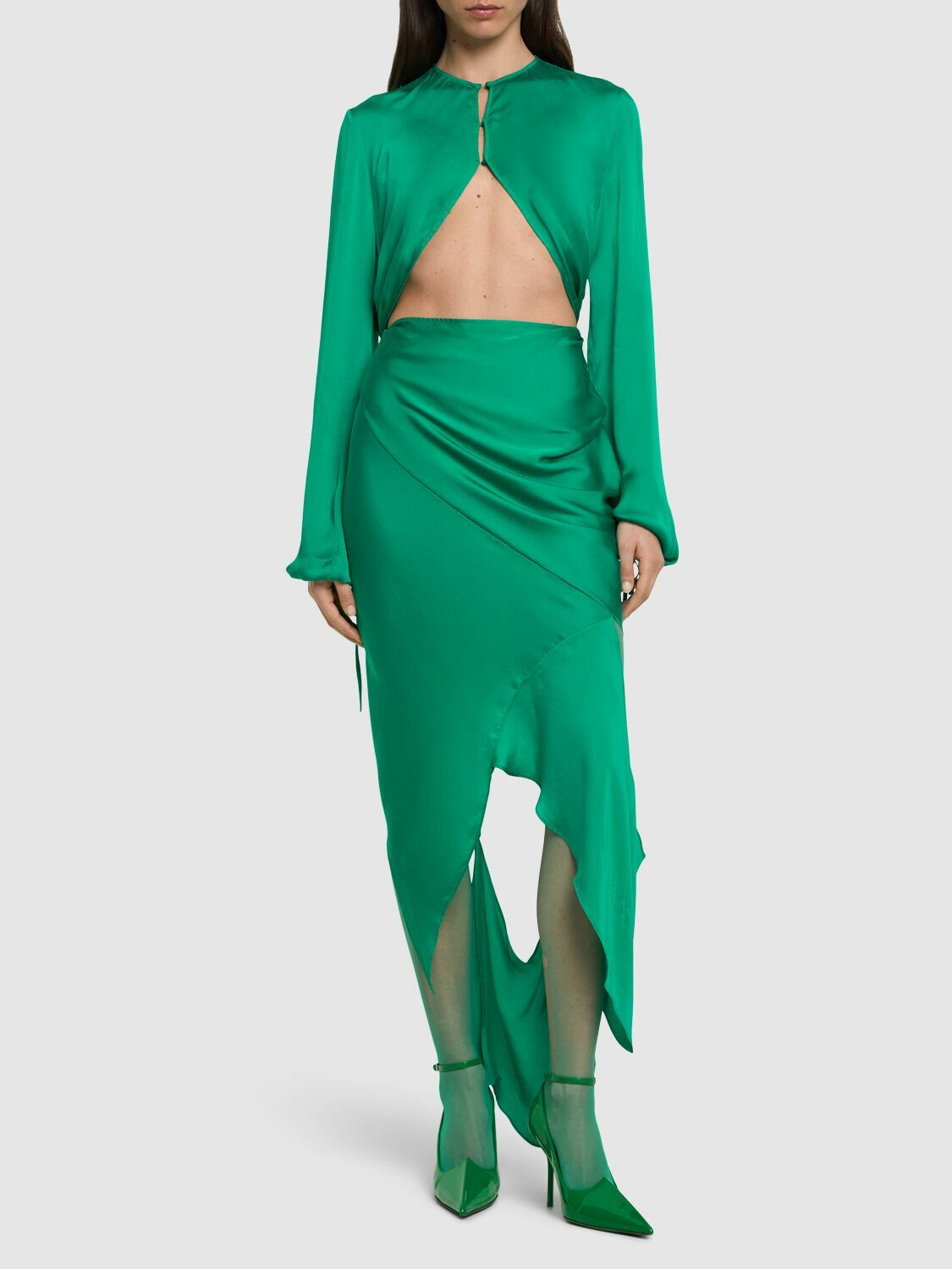 【アクネ・ACNE STUDIOS】LONG DRESS ACNE STUDIOS Cutout Asymmetric Silk Long Dress Acne Studios