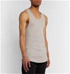 BILLY - Colton Slim-Fit Ribbed Cotton Tank Top - Gray