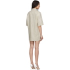 Georgia Alice Off-White Linen Pierre Shirt Dress