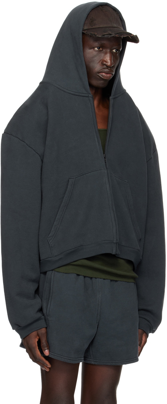 GREG ROSS Black Shoulder Pad Hoodie