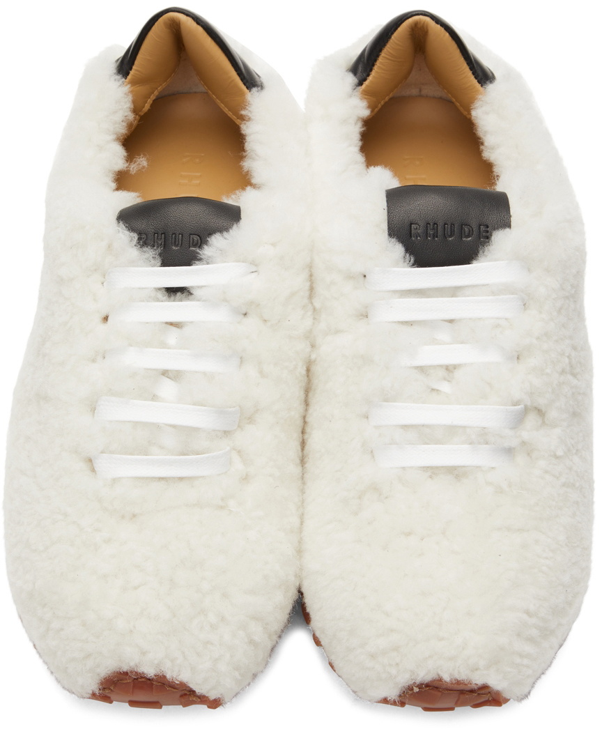 Rhude Sherpa Runners Cream Men’s Sneakers Size 8 SHERPA RUNNER - CREAM – lapstoneandhammer.com main image 4