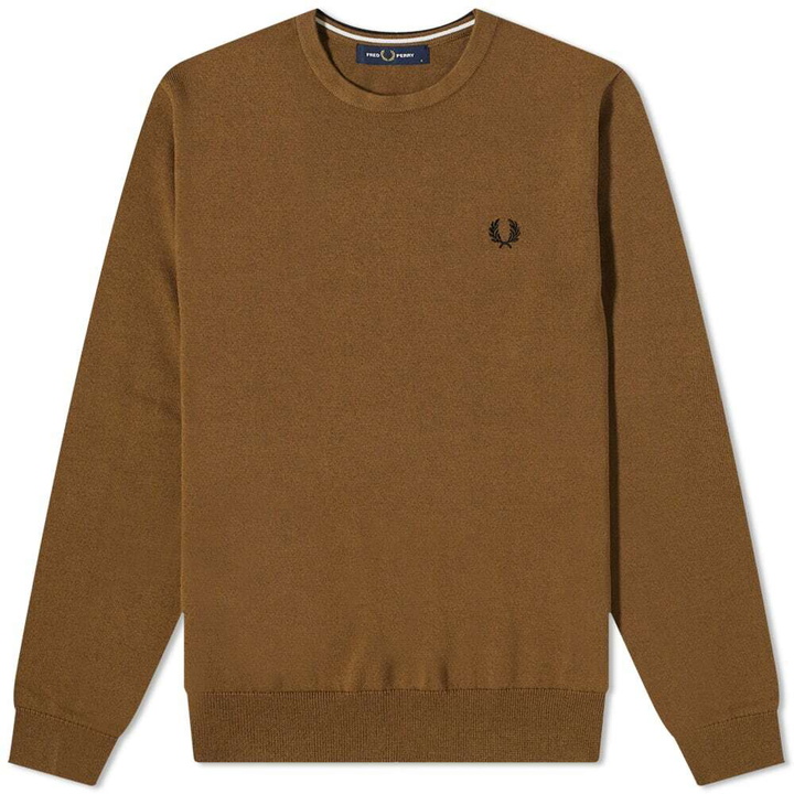 Photo: Fred Perry Authentic Men's Classic Crew Sweat in Shaded Stone