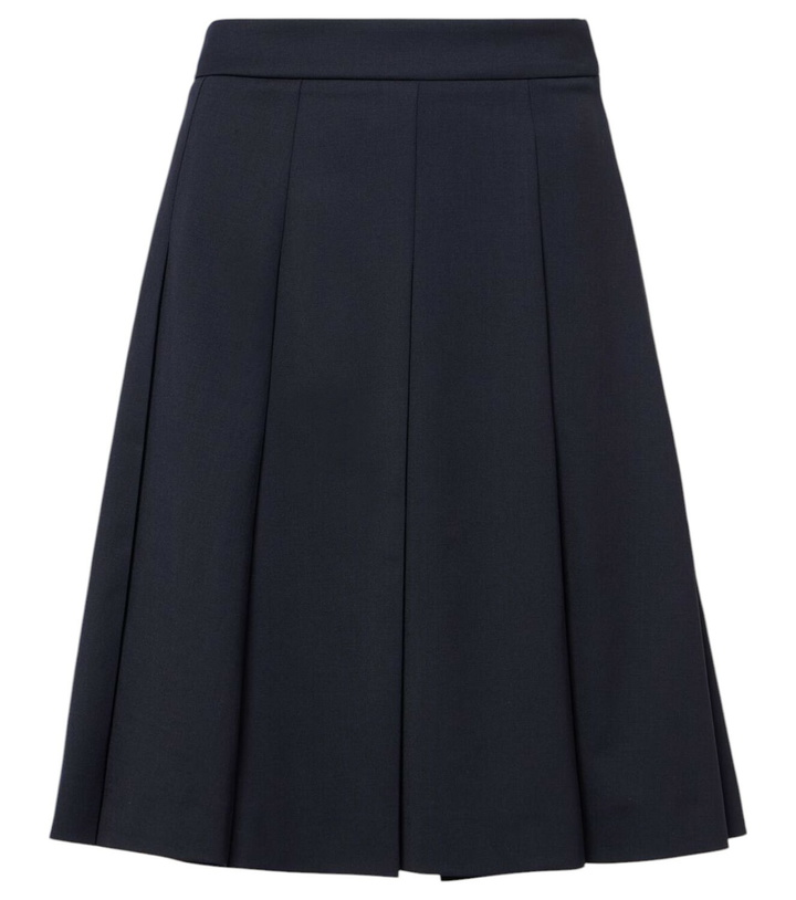 Photo: Alessandra Rich Pleated wool-blend miniskirt