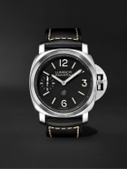 Panerai - Luminor Logo Hand-Wound 44mm Stainless Steel and Leather Watch, Ref. No. PAM01084