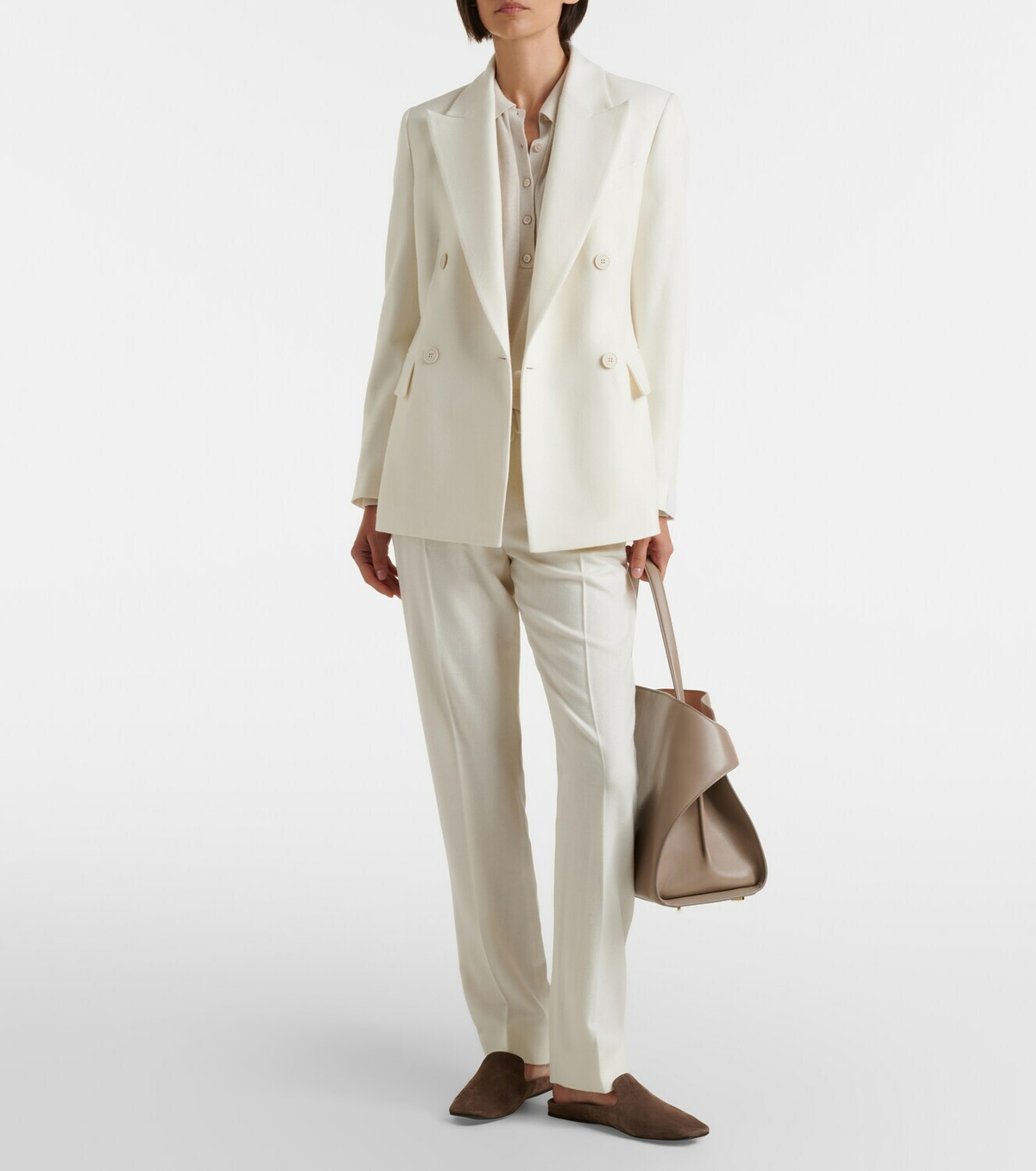 Eleventy Wool and cashmere tapered pants