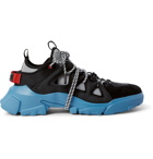 McQ Alexander McQueen - Orbyt Suede, Leather and Neoprene Sneakers - Blue
