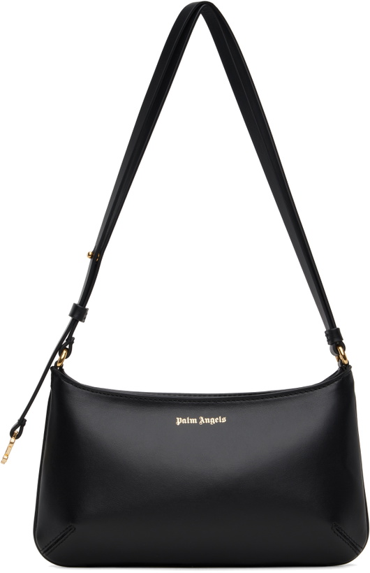 Photo: Palm Angels Black Golden Monogram Giorgina Bag