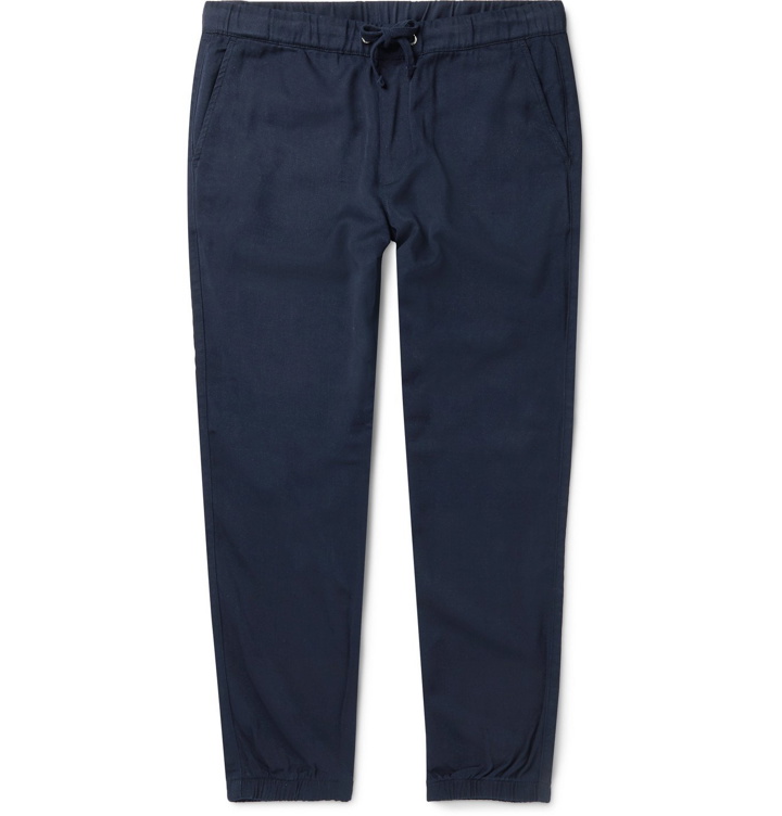 Photo: NN07 - Pelle Tapered Twill Drawstring Trousers - Blue