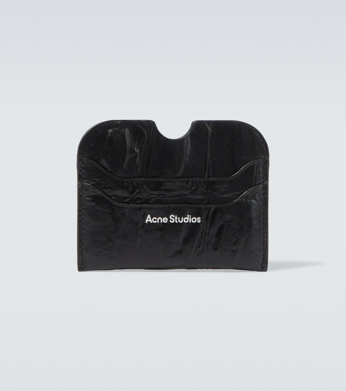Acne Studios Croc-effect leather card holder