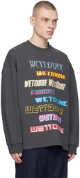 We11done Gray Printed Sweater