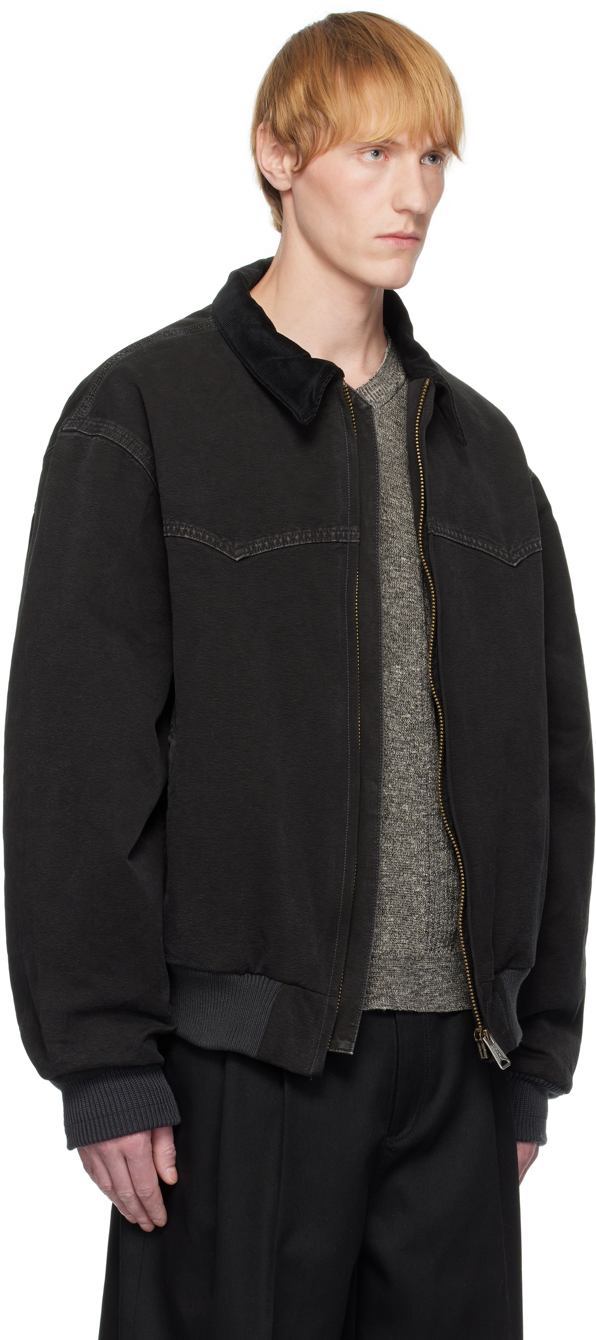 Maison Margiela Black Yoke Caban Bomber Jacket