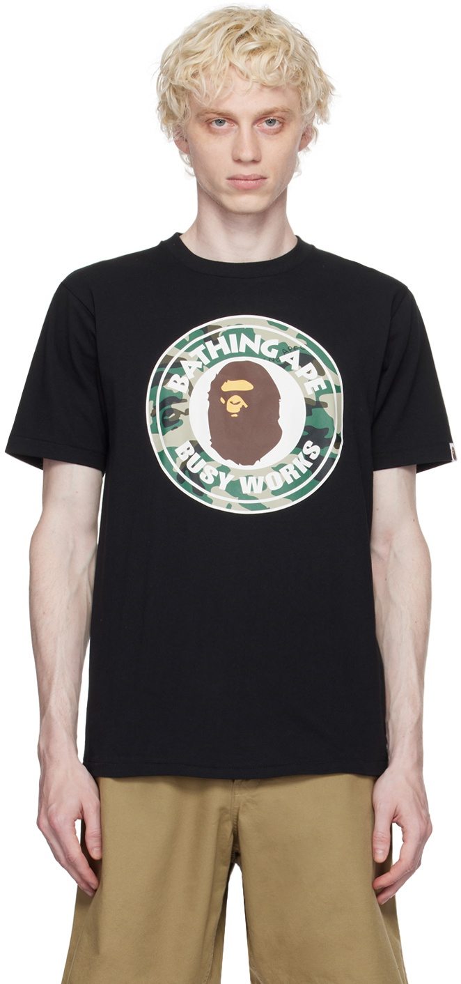BAPE Black Busy Work T-Shirt A Bathing Ape