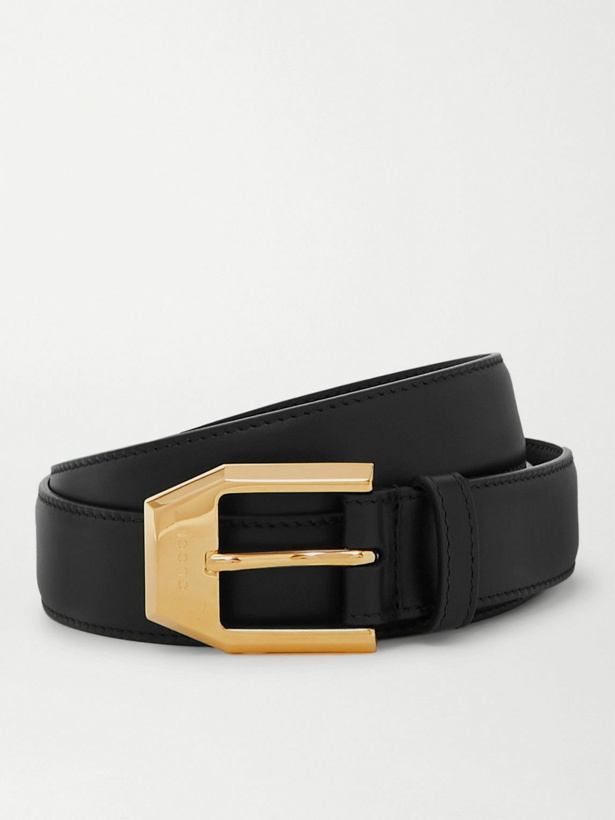 Photo: GUCCI - 3cm Leather Belt - Black