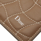 Dime Men's Quilted Leather Bifold Wallet in Brown