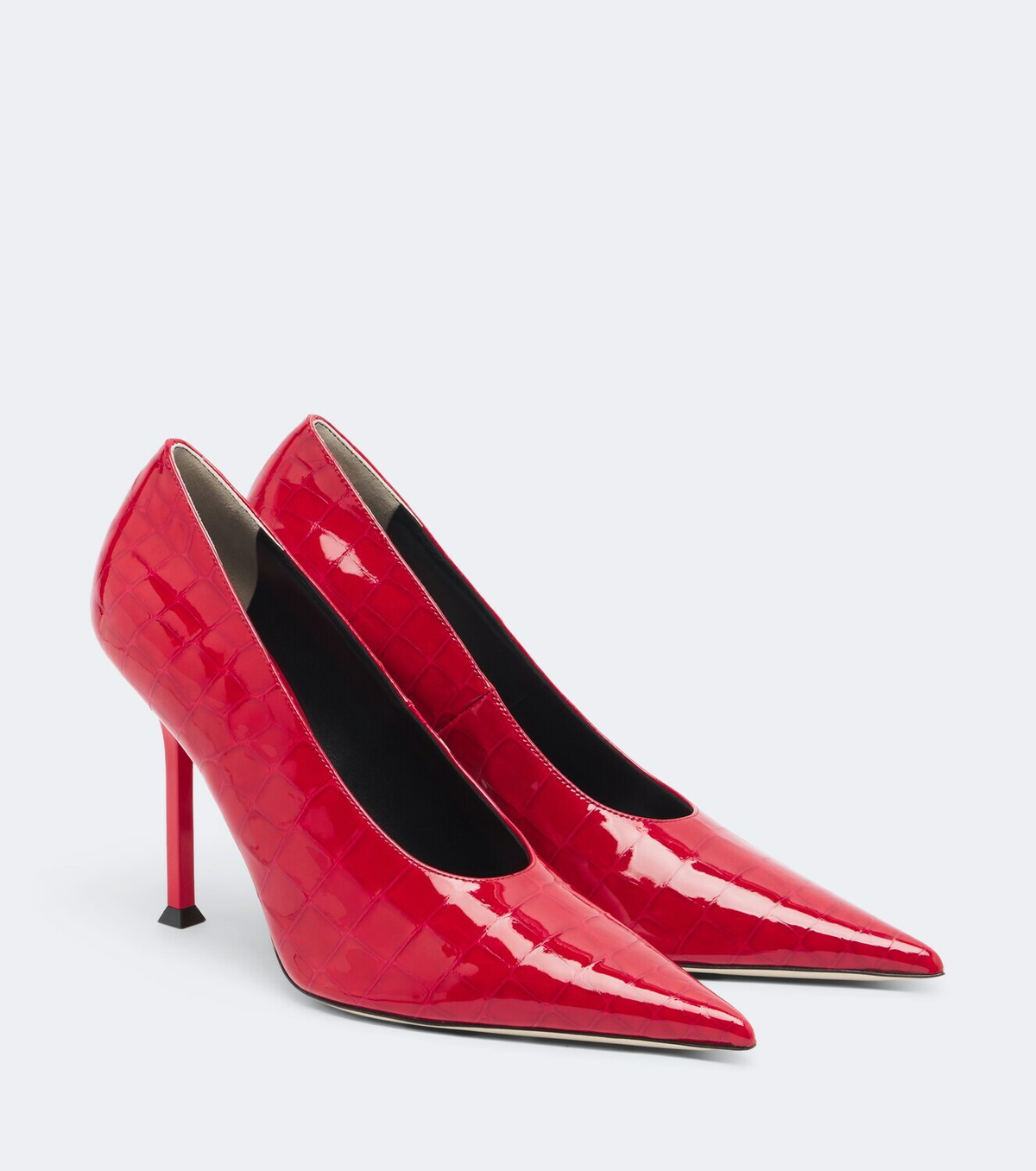 Christen Helix croc-effect patent leather pumps