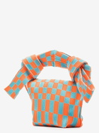 LASTFRAME Orange And Blue Obi Ichimatsu Mini Tote Bag