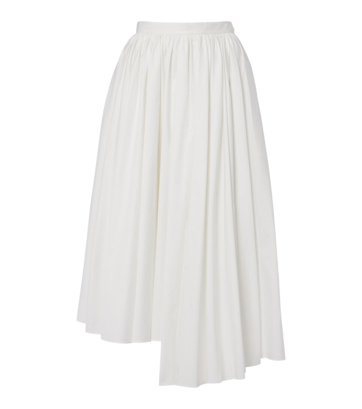 Photo: Self-Portrait Cotton poplin midi skirt