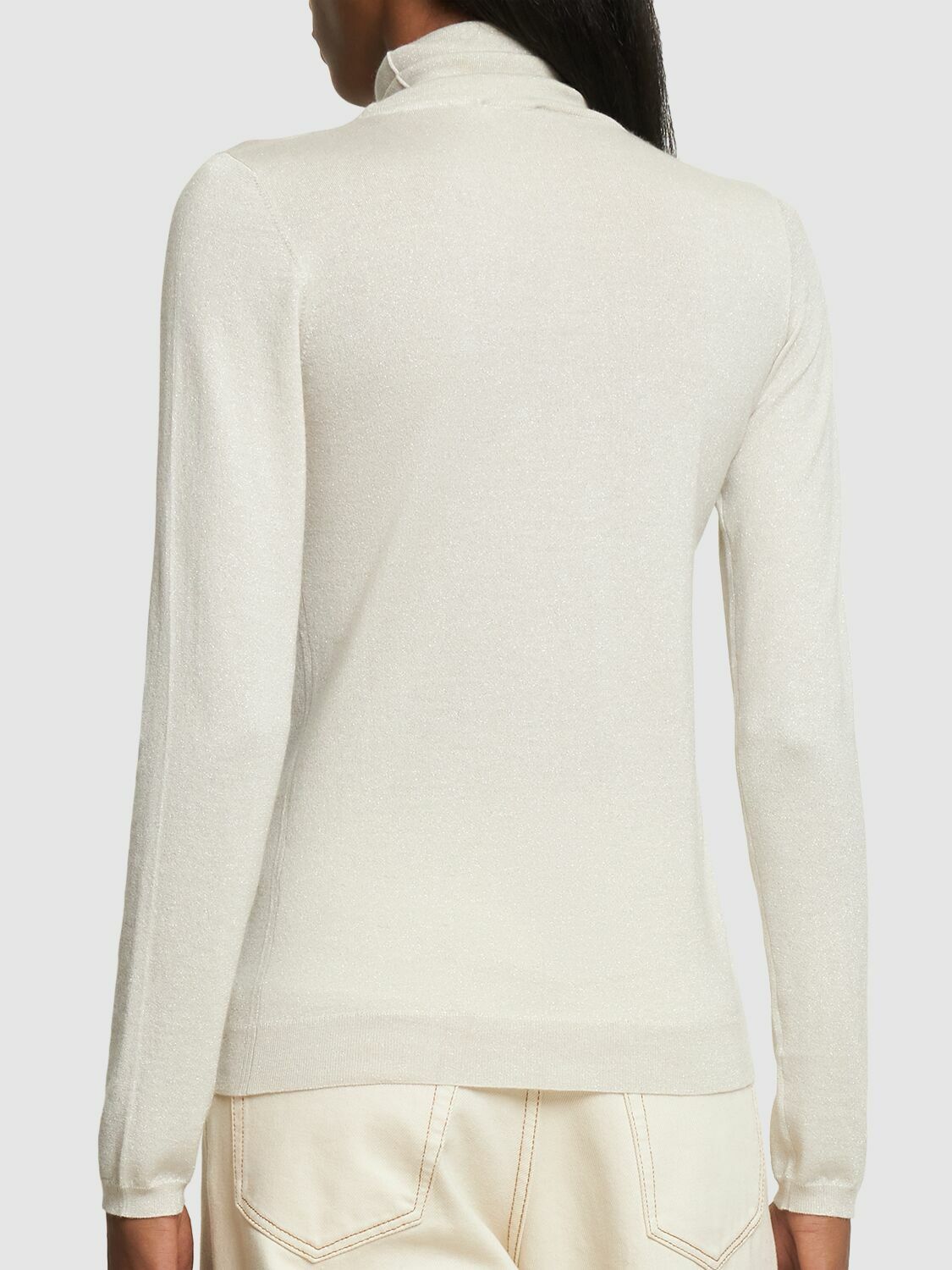 BRUNELLO CUCINELLI - Cashmere Blend Lurex Knit Sweater