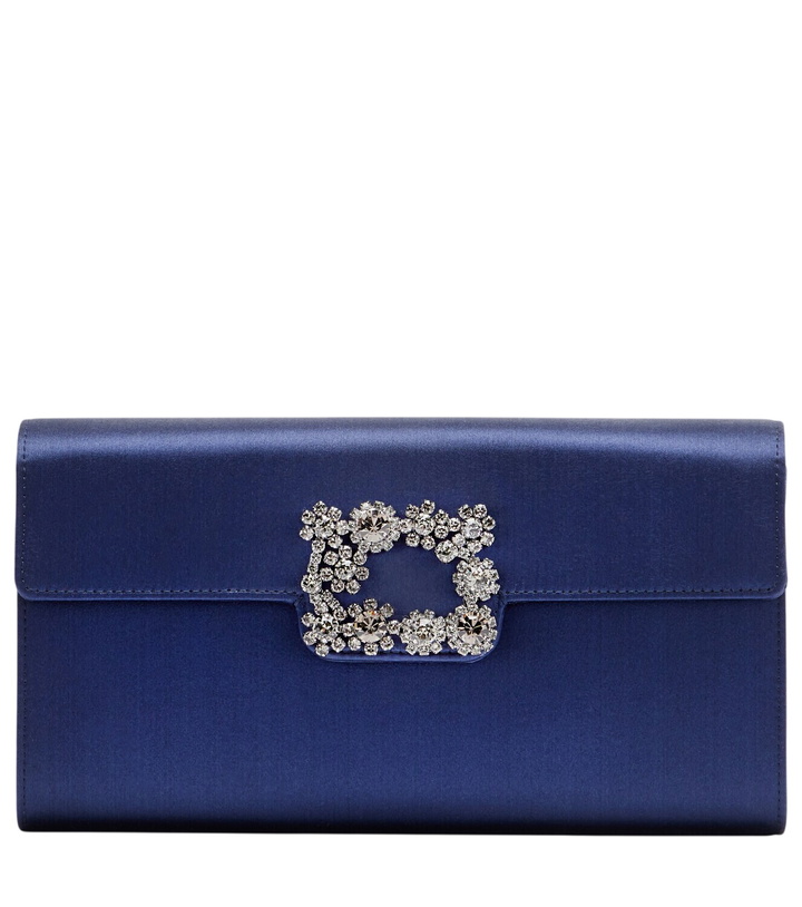 Photo: Roger Vivier Efflorescence embellished satin clutch