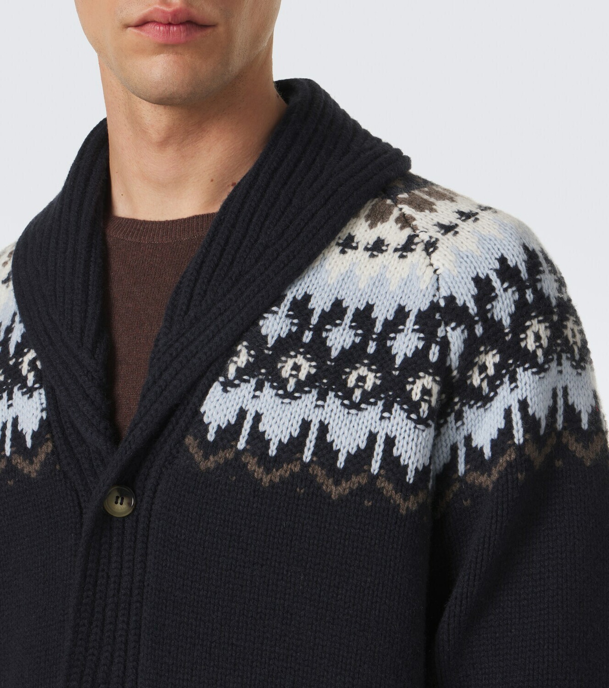 Arch4 Mr Frostvale Fair Isle cashmere cardigan