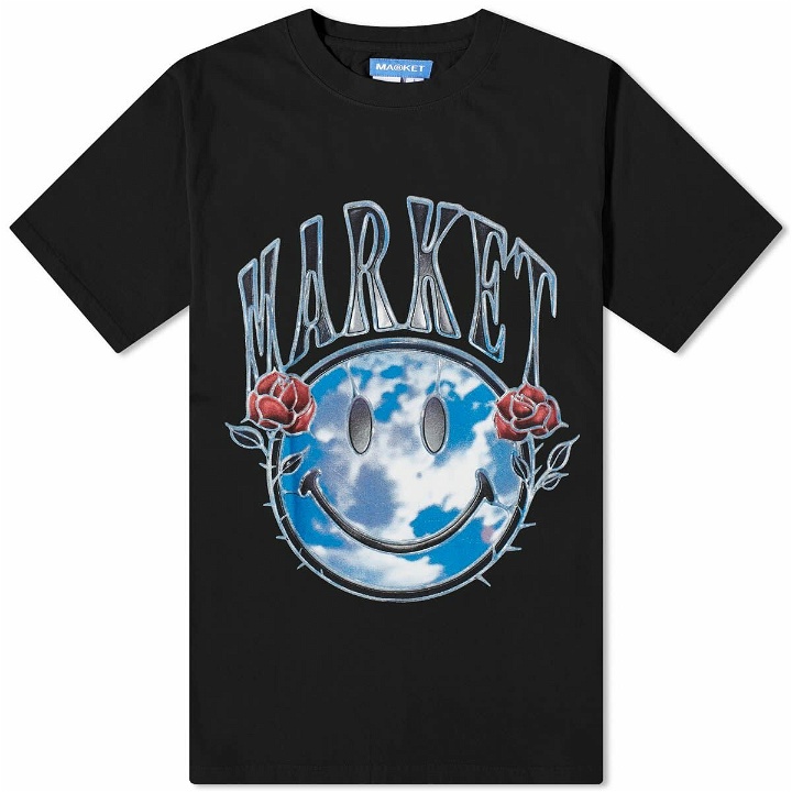 Photo: MARKET Men's Smiley Reflect T-Shirt in Black