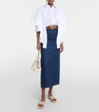 Tod's Raffia and leather slides