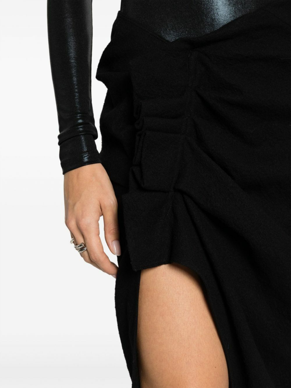 RICK OWENS silk velvet skirt