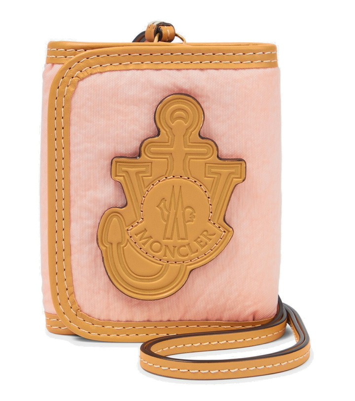Photo: Moncler Genius - 1 Moncler JW Anderson logo leather-trimmed wallet