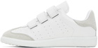 Isabel Marant White & Gray Beth Sneakers