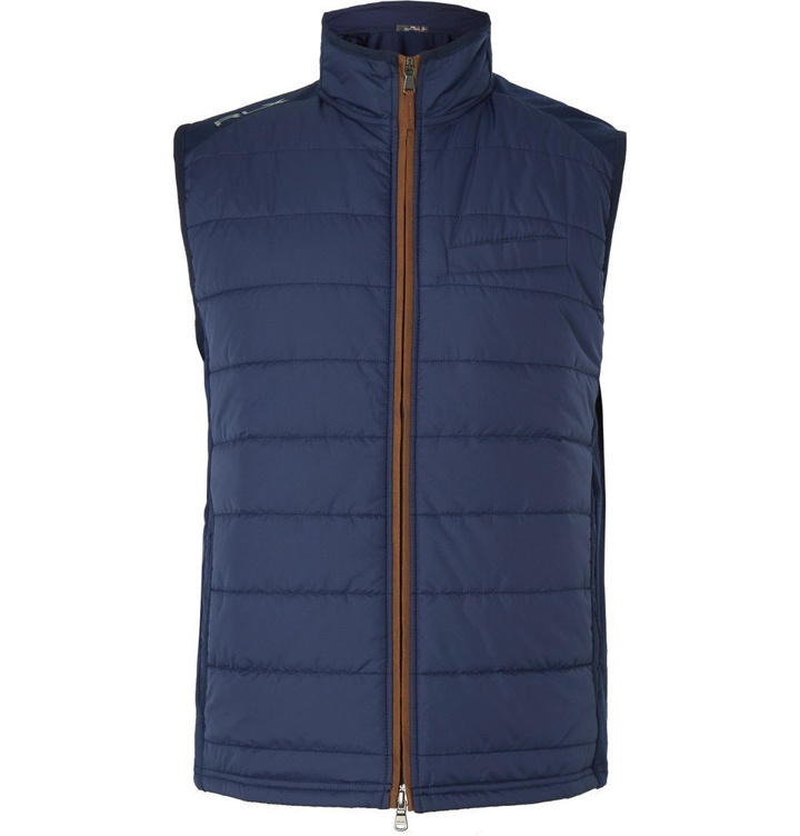 Photo: RLX Ralph Lauren - Quilted Shell and Wool-Blend Golf Gilet - Navy