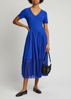 High Playtime Stretch-jersey Midi Dress Blue