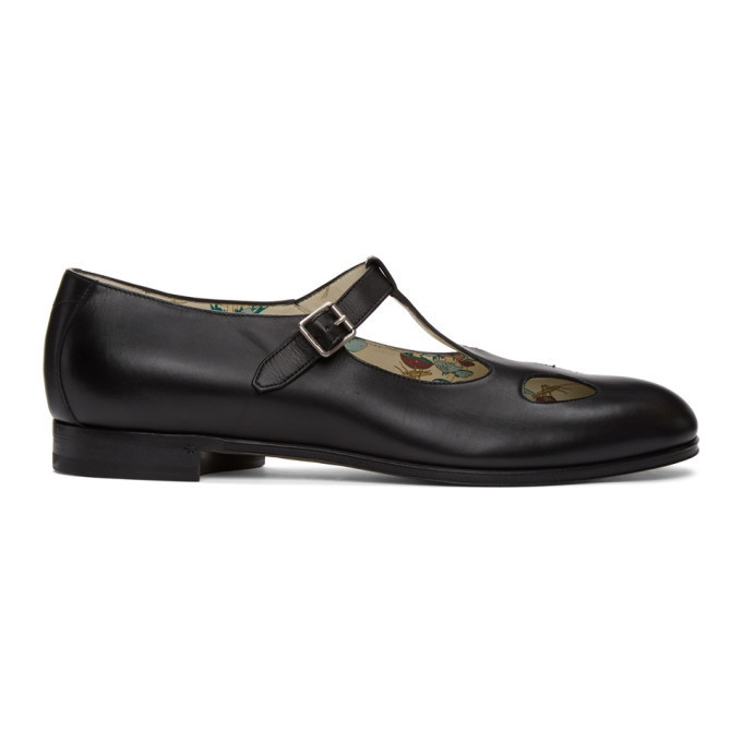 Photo: Gucci Black Mary Jane Cut-Out Loafers