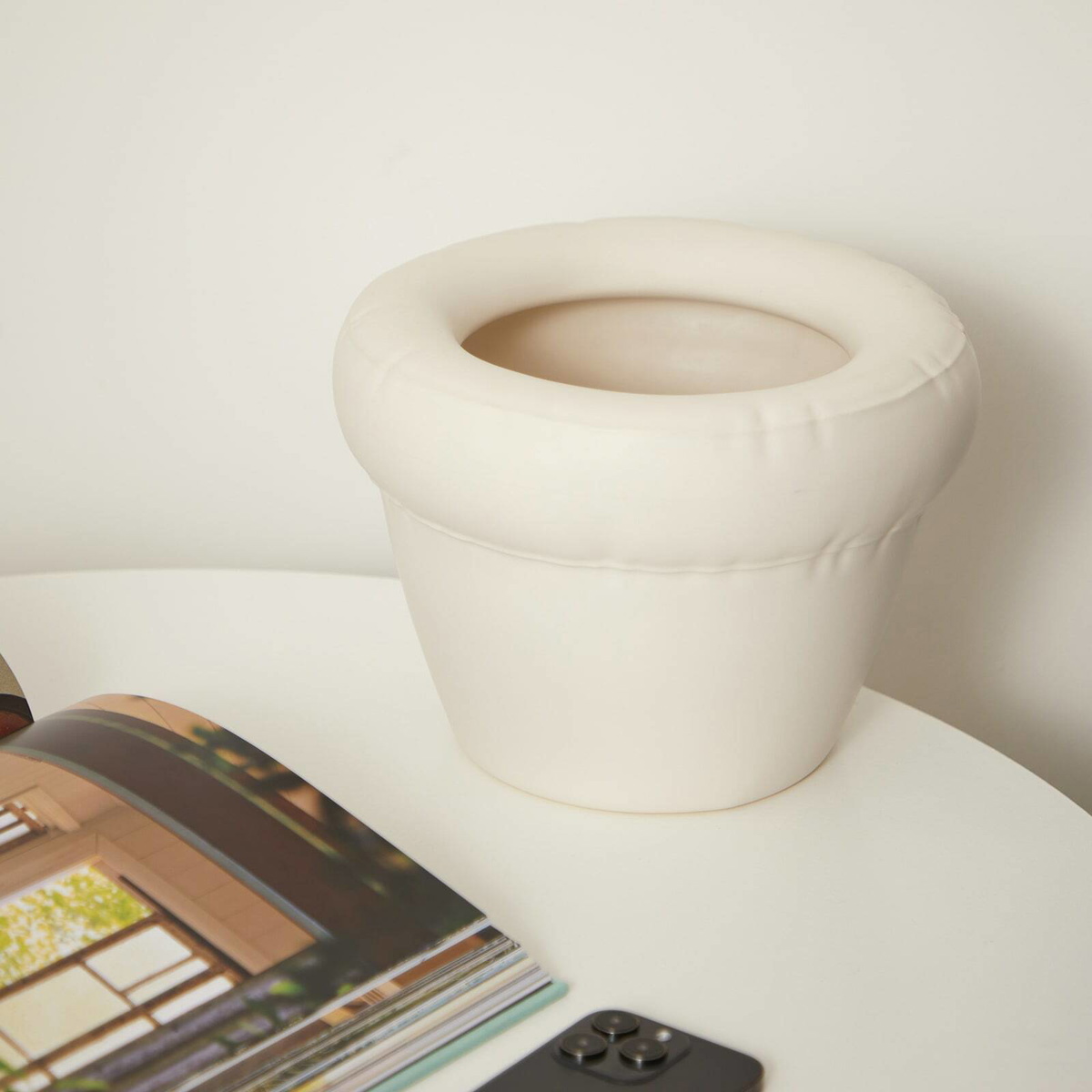 Home Studyo Pierre Planter in Bone White 