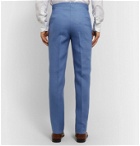 Husbands - Blue Slim-Fit Linen Suit - Blue