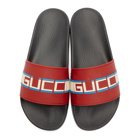 Gucci Red Pursuit Pool Slides