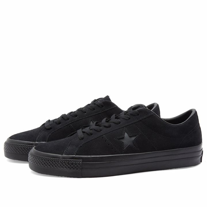 Photo: Converse One Star Pro Classic Suede Sneakers in Black