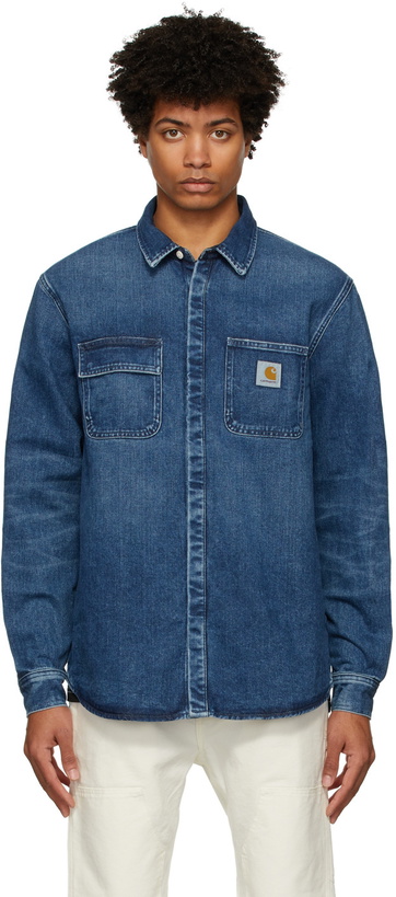 Photo: Carhartt Work In Progress Blue Denim Salinac Shirt Jacket