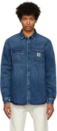 Carhartt Work In Progress Blue Denim Salinac Shirt Jacket