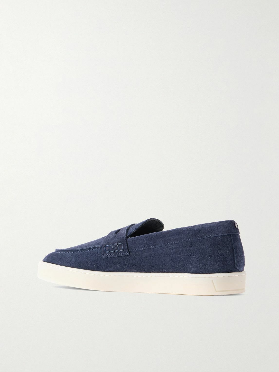 Canali - Suede Penny Loafers - Blue