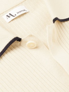 DOPPIAA - Aagar Ribbed Cotton Shirt - Neutrals