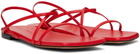 Proenza Schouler Red Square Flat Strappy Sandals