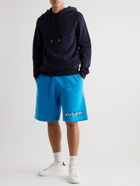 Givenchy - Josh Smith Wide-Leg Logo-Print Cotton-Jersey Shorts - Blue