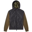 Moncler Grenoble Men's Nylon Knit Jacket in Green