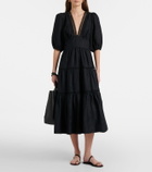 Heidi Klein Meteora lace-trimmed linen midi dress